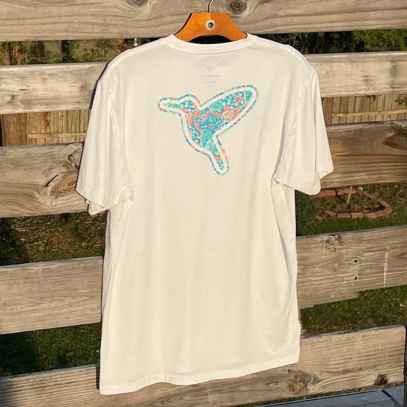 Birddogs Tops - Birddogs Paisley Hummingbird Logo T-shirt Women’s Large